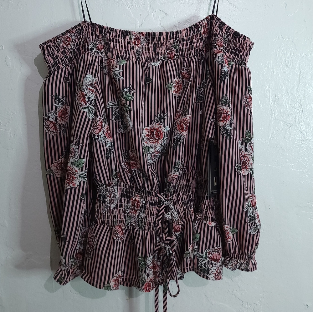OLM Off Shoulder Floral Top